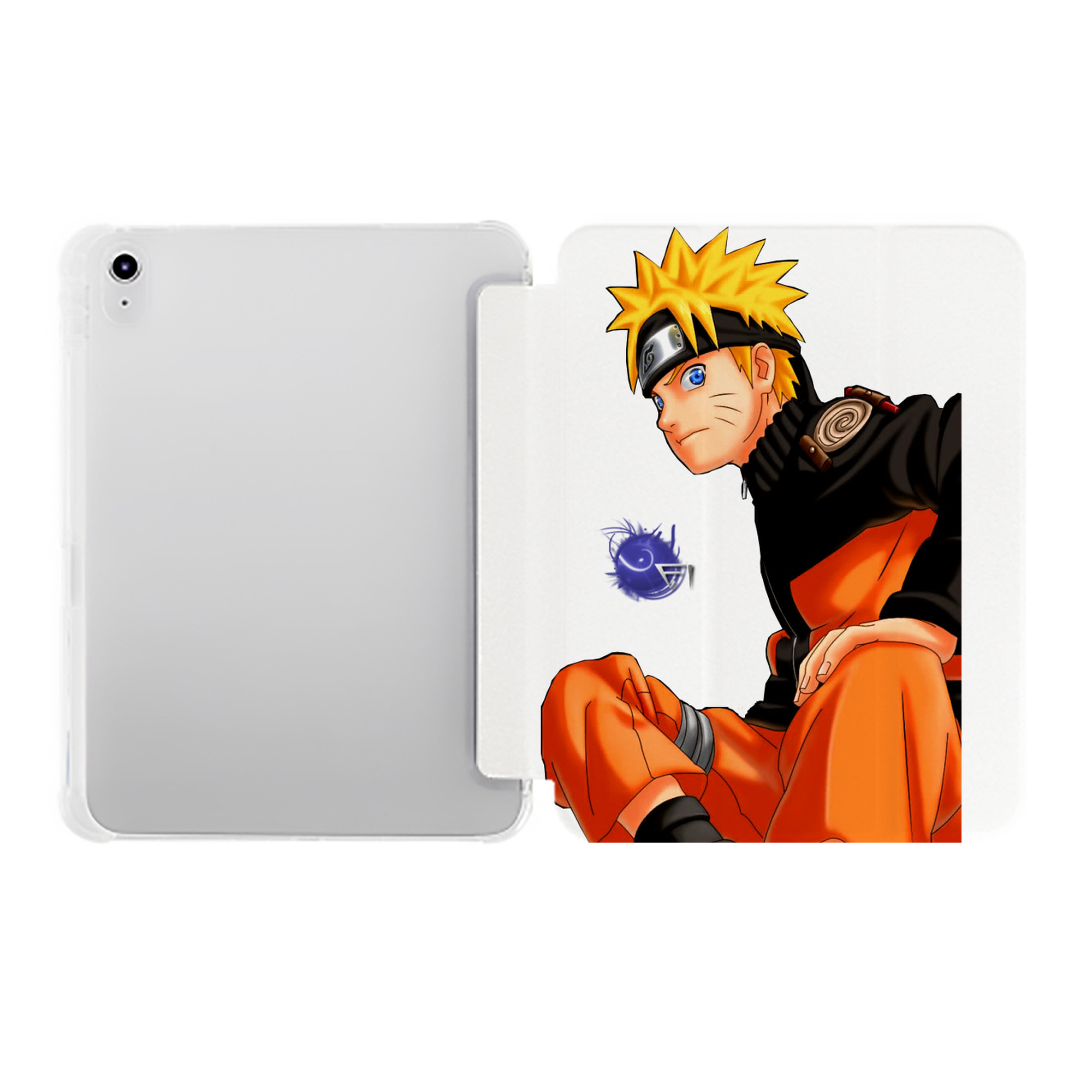 （画像用） NARUTO -ナルト- うずまき ナルト Uzumaki Naruto IPad ケース ペン収納付き 三つ折りスタンド PUレザー×シリコン 対応機種9.5/10.5/10.9インチ